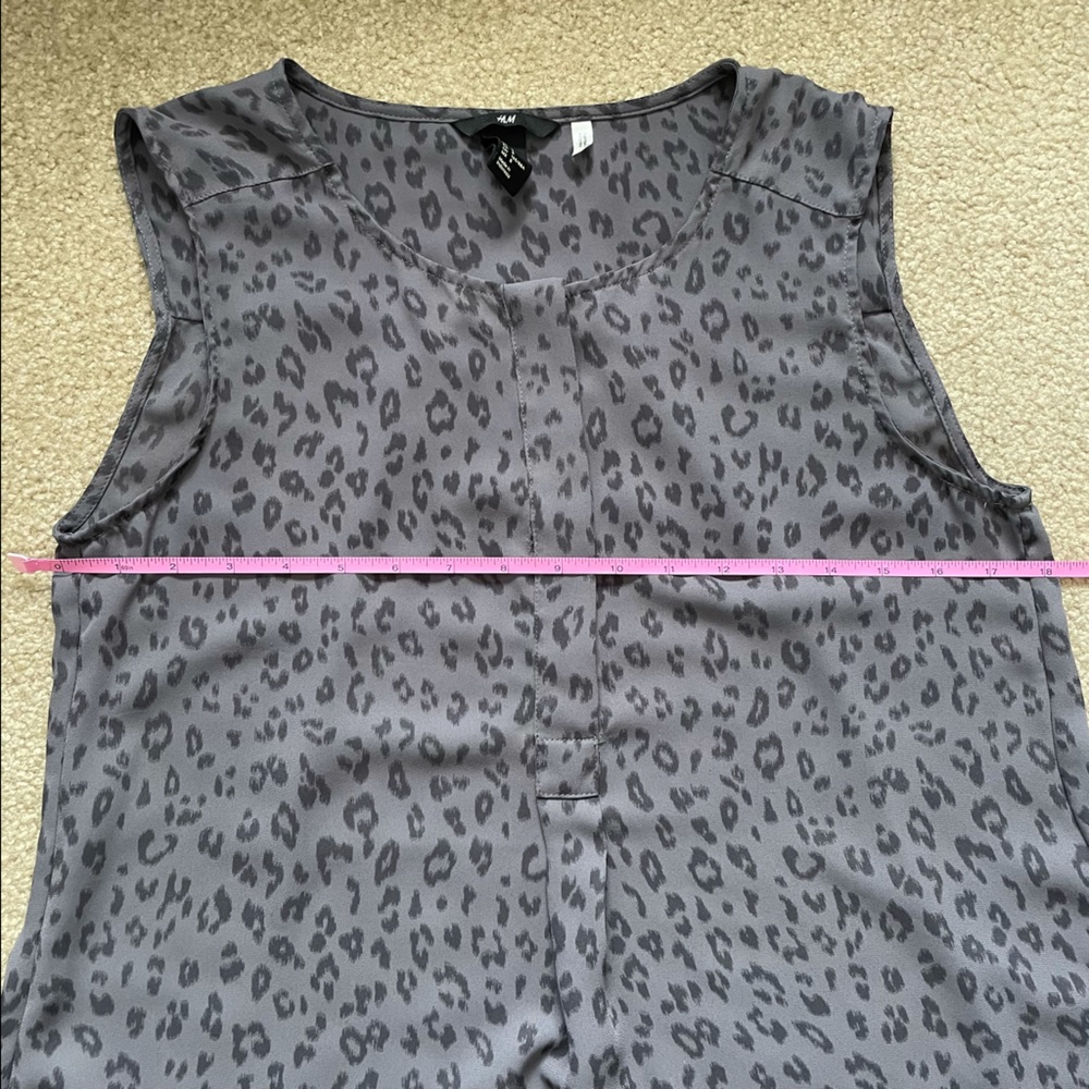 H&M Sleeveless Leopard Print Tunic Size 8 - Picture 5 of 7